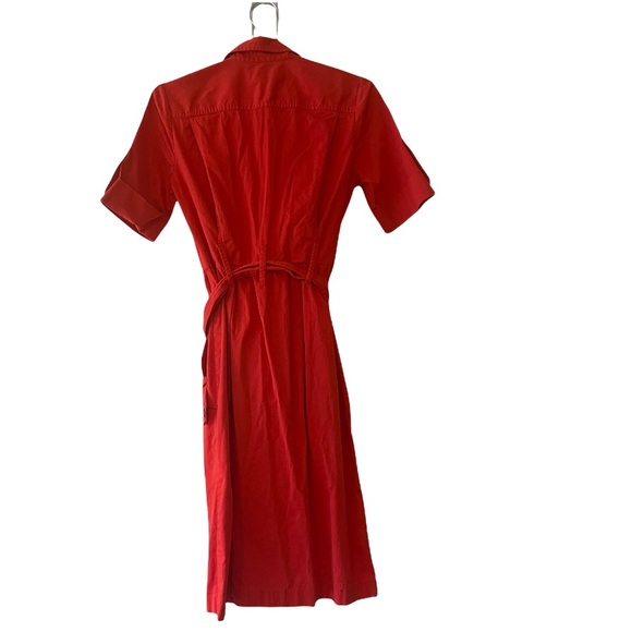 Derek Lam Red Utility Dress, Sz 38, US 8, M - Picture 5 of 14